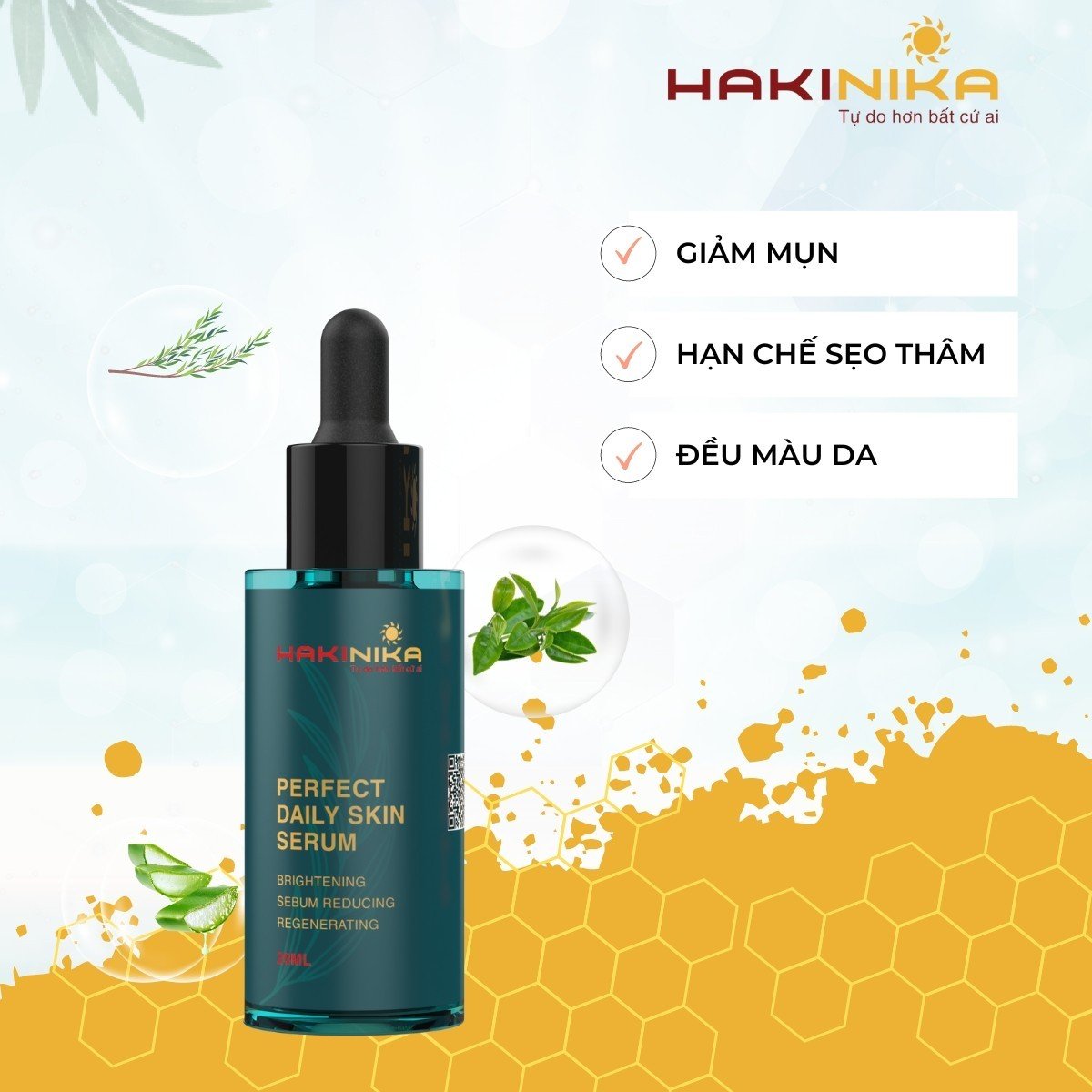 Serum trị mụn chiết xuất liễu trắng HAKINIKA (20ml)